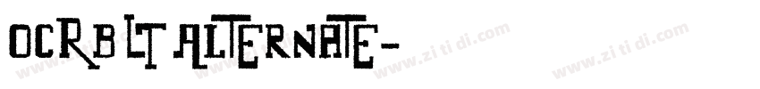 OCRB LT Alternate字体转换